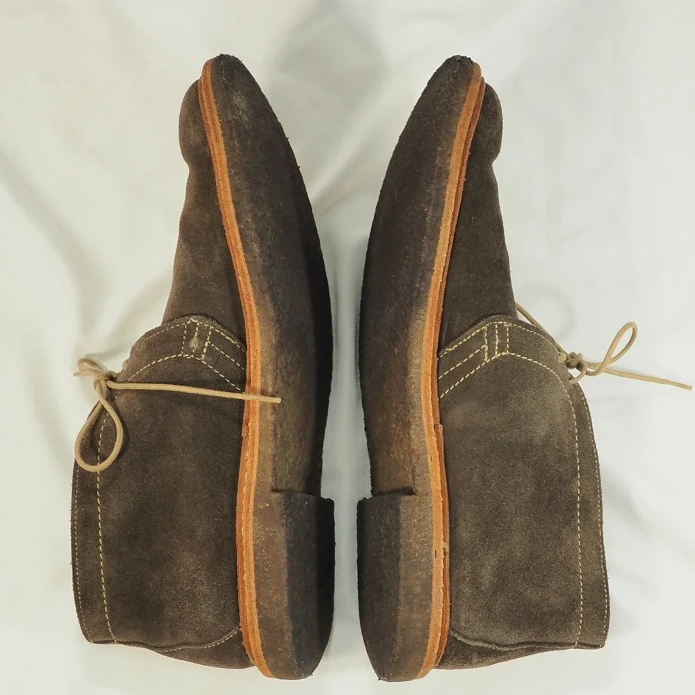 Allen Edmonds Chukka Boots 10.5 Brown Leather Suede Desert Crepe Sole USA Made